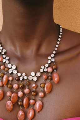COLLAR CASCADA JOYAS PIEDRAS / Rosa - Zara фото 2