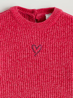 Kalp Nak??l? K?z ?ocuk Triko Kazak