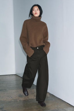 ZW COLLECTION BALLOON MID-WAIST JEANS - Zara фото 4