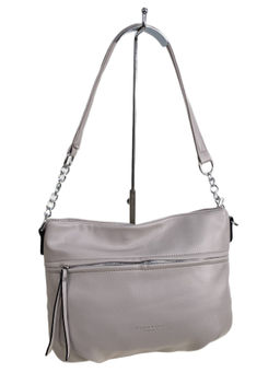 Женская сумка из искусственной кожи, цвет серо-белый