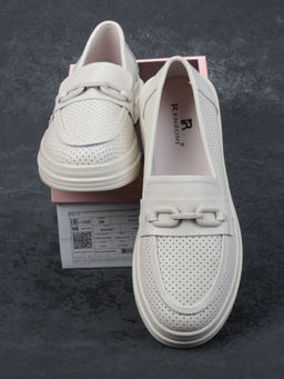 03-HY16-1D BEIGE Лоферы женские (натуральная кожа)