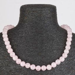 Бусы Розовый кварц тон. 52 см +