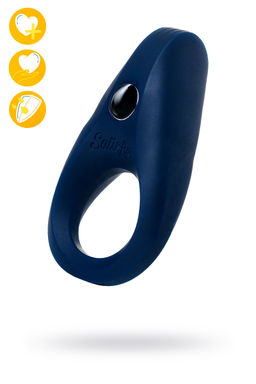 Эрекционное кольцо на пенис Satisfyer Rocket Ring, силикон, синий 7,5 см.