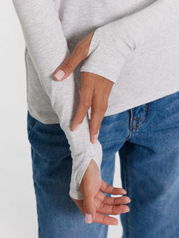 Джемпер женский в меланжево-сером цвете серый меланж 4306-А 122889 - Mark formelle фото 6