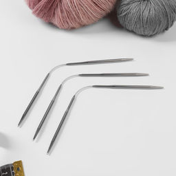 Спицы для вязания, чулочные, гибкие, d=4 мм, 21 см, 3 шт.