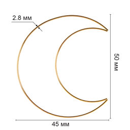 Для вязания Gamma RKC-005 Каркас для рукоделия полумесяц (заготовка) сталь металл под золото