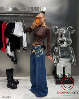 Лонгслив женский с манжетами