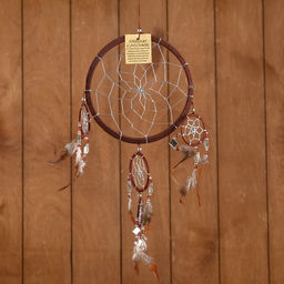 Ловец снов «Пять колец», 25×0.5×50 см, коричневый