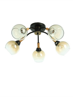 Люстра потолочная BayerLux «Гундер», 5хЕ27, 40 Вт, черный, 57×57×25 см