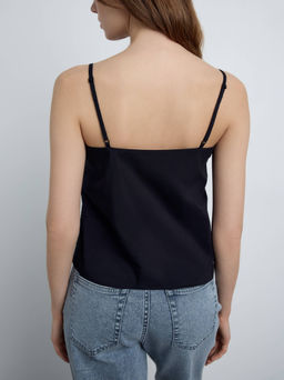 CONTE Топ на тонких бретелях с вышивкой ришелье LTT 2338 black black
