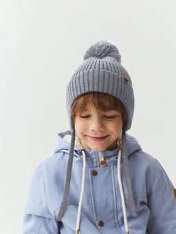 Шапка из смесовой шерсти Жемчуг на завязках