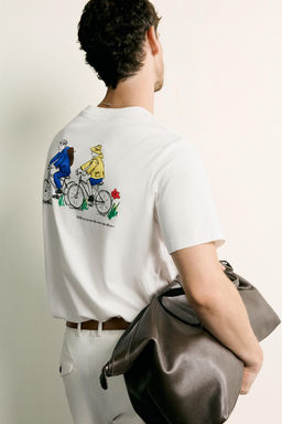 CAMISETA REGULAR FIT ESTAMPADOS COMBINADOS / Blanco roto - Zara фото 7