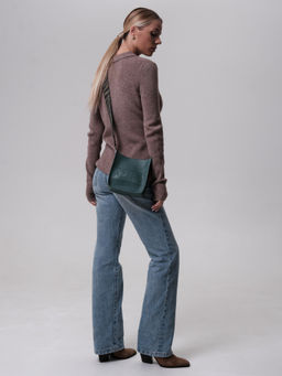 Сумка кожаная на плечо Azaro 30996 минт