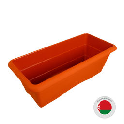 Ящик балконный для цветов, 10 л, 47×22×16.5 см, пластиковый, цвет терракот