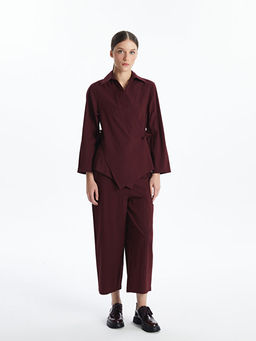 Kruvaze Yaka Gofre Oversize Kad?n Kimono