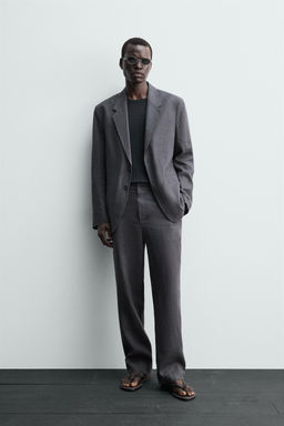 100% LINEN SUIT TROUSERS