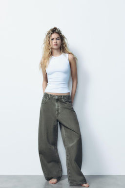 TRF MID-RISE BAGGY BALLOON JEANS - Zara фото 2