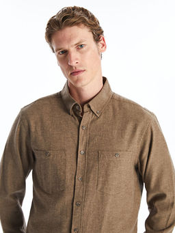 Regular Fit Uzun Kollu Gabardin Erkek G?mlek