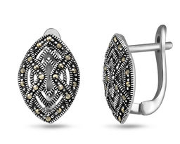 Серьги, марказит, SL-AGA972