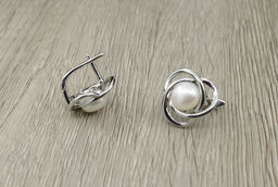 Серьги жемчуг белый 7мм Жемчужинка-сфера - Agat77 фото 2