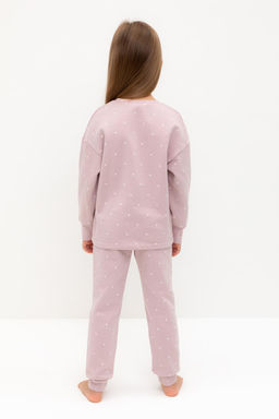К 1581/розовый лед,мини сердечки пижама дет