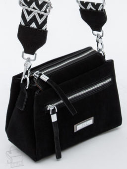 Сумка женская кожаная 1024CF black Polina&Eiterou