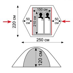 Tramp Lite палатка Tourist 2  фото 3