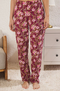 Trendyolmilla Fusya-Cok Renkli %100 Pamuklu Cicekli Orme Pijama Tak?m? THMSS24PT00230  фото 3