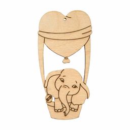 Заготовка для декорирования Mr. Carving ВД-1080 Подвеска Слоненок на воздушном шаре фанера 10.5 х 5 х 0.4 см