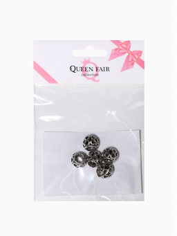 Цена за 5 шт. Шарм разделитель для бусин Бесконечность, цвет серебро