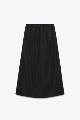 ZW COLLECTION TECHNICAL EFFECT MIDI SKIRT - Zara фото 7
