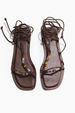 Sandalias de tiras con cuentas - H&m фото 3