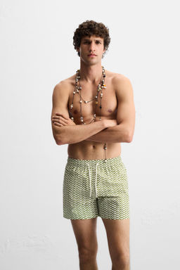 WAVY MID-LENGTH SWIMMING TRUNKS - Zara фото 2