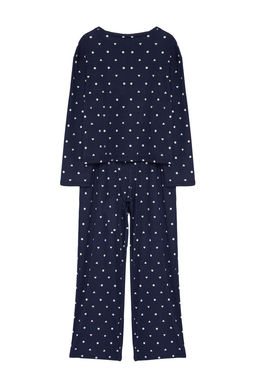 Trendyolmilla Beyaz %100 Pamuklu Puantiye ve Kalpli Orme Pijama Tak?m? THMAW25PT00039 фото 13