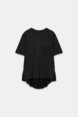 CAMISETA INTERLOCK BOLSILLO / Antracita oscuro - Zara фото 6