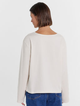 Джемпер женский в бело-бежевом цвете белый песок 122768 - Mark formelle фото 4