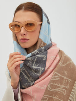 в составе  шерсть! теплый двусторонний палантин - Tantino фото 7