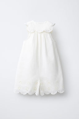 MONO CORTO CUELLO BOBO BORDADOS / Blanco roto