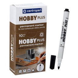 Маркер спец. Centropen HOBBY PLUS 1-3 мм черный круглый 1 шт