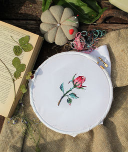 Набор для вышивания PANNA Живая картина JK-2196 Розовый бутон 8 х 5.5 см