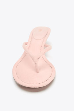 SOFT-FINISH KITTEN HEEL SANDALS - Zara фото 16