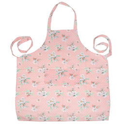 Жасмин, фламинго/зигзаг Фартук Классический 73х84см, ткань - рогожка 186г/м2, хлопок-премиум 100%, с карманом, на завязках (Россия)