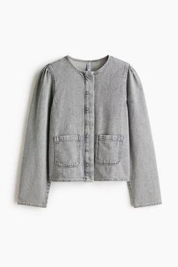 Chaqueta denim con mangas abullonadas - H&m фото 2