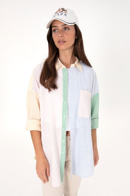 Kad_n A__k Pembe _izgili Uzun Kollu G_mlek Sepette S_rpriz _ndirim - U.s. polo assn фото 3