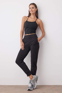 Siyah F?rcal? Soft Kumas Cepli Spor Orme Esofman Alt? THMAW26EA00002 - Trendyolmilla фото 2