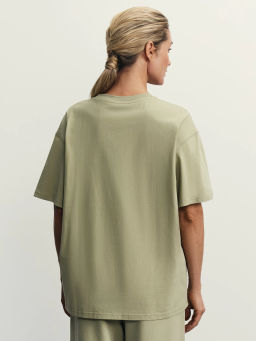 Базовая футболка оверсайз из хлопка / Zarina  фото 5