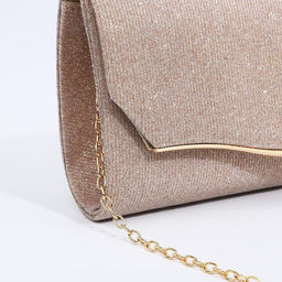 Сумка-клатч на магните, цвет бежевый