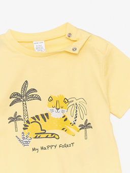 Bisiklet Yaka Bask?l? Erkek Bebek Ti??rt - Waikiki фото 3