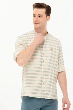 U. S. Polo Assn / Мужская зеленая рубашка с длинным рукавом - U.s. polo assn фото 11