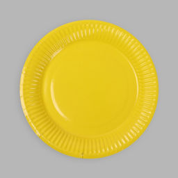 Цена за 10 шт. Тарелка бумажная, однотонная, 18 см, жёлтый цвет - Страна карнавалия фото 5